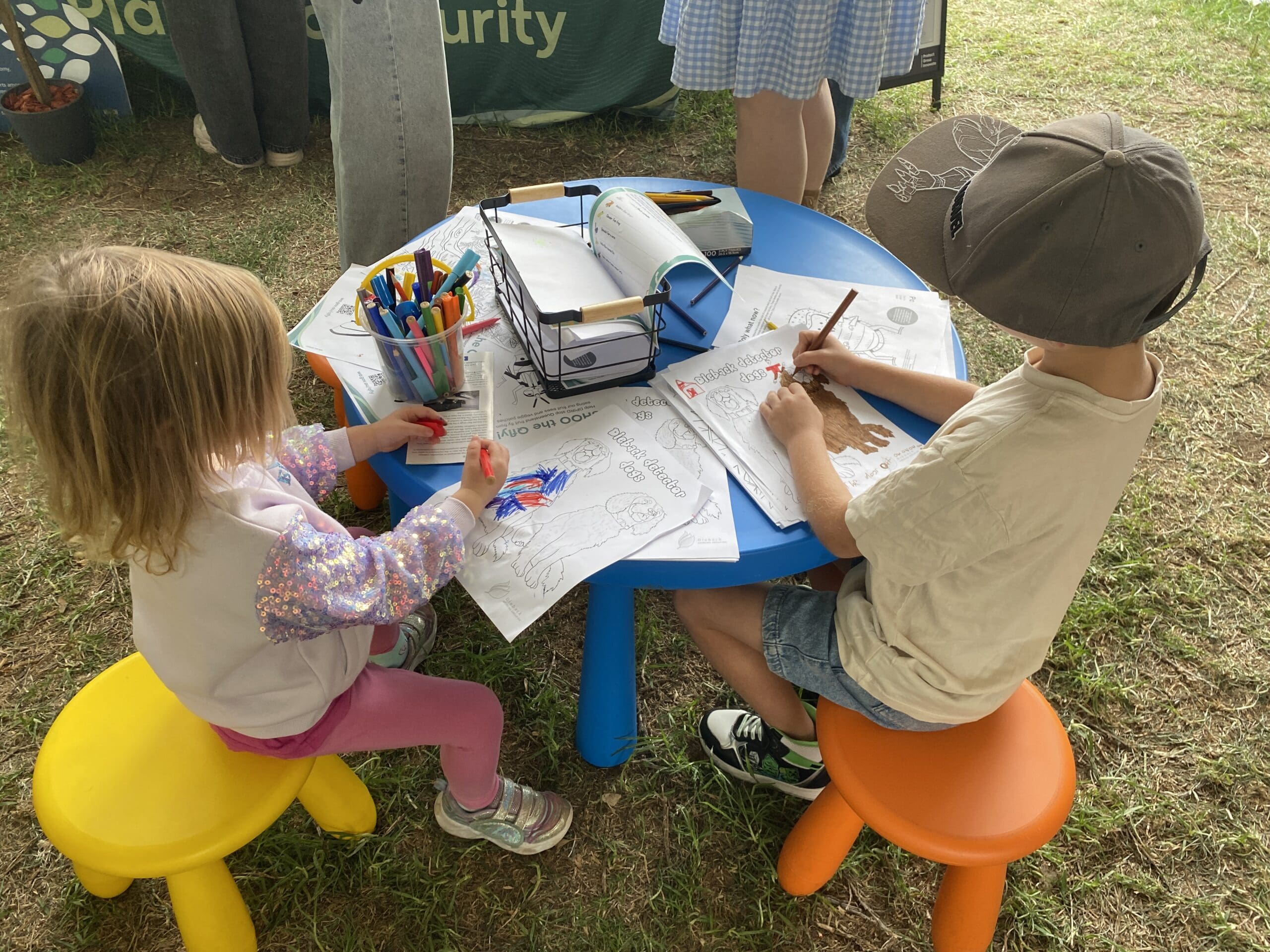 Perth Garden Show 4 Kids Colouring In At Dwg'S Stand At The Perth Garden Show